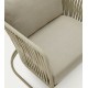 Fauteuil d'extérieur Saco en corde et acier vert VeryForma