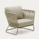 Fauteuil d'extérieur Saco en corde et acier vert VeryForma