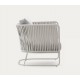 Saco outdoor armchair in rope and grey steel VeryForma