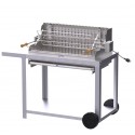 Le Marquier Irissarry Barbecue in Acciaio Inox con Carrello e Girarrosto
