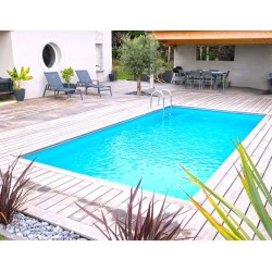 Pool Wood Ubbink Azura 300x430 H126cm Blue Liner