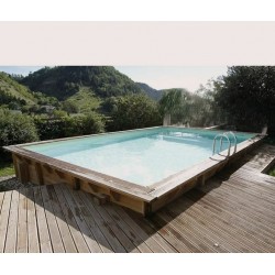 Ubbink Azura Piscina in Legno 300x430 H126cm Fodera Beige