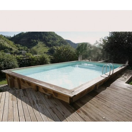 Ubbink Azura Piscina in Legno 300x430 H126cm Fodera Beige