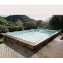 Piscina de madeira Ubbink Azura 300x430 H126cm Bege Liner