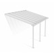 Pergola addossata Olympia 3x4,25m in alluminio bianco e Canopia in policarbonato