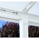 Pergola addossata Olympia 3x4,25m in alluminio bianco e Canopia in policarbonato