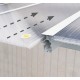 Pergola addossata Olympia 3x4,25m in alluminio bianco e Canopia in policarbonato