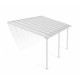 Olympia 3x5,46 m Wandpergola aus Weißaluminium und Canopia Polycarbonat