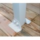 Pergola addossata Olympia 3x5,46m in alluminio bianco e Canopia in policarbonato