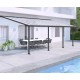 Pergola addossata Olympia 3x7,30m grigio alluminio e policarbonato Canopia