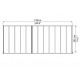 Pergola addossata Olympia 3x7,30m grigio alluminio e policarbonato Canopia