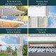Pergola addossata Olympia 3x7,30m grigio alluminio e policarbonato Canopia