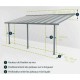 Pergola addossata Olympia 3x7,30m grigio alluminio e policarbonato Canopia