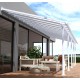 Pérgola de parede Olympia 3x5,46m em alumínio branco e policarbonato Canopia