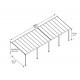 Pérgola de parede Olympia 3x5,46m em alumínio branco e policarbonato Canopia